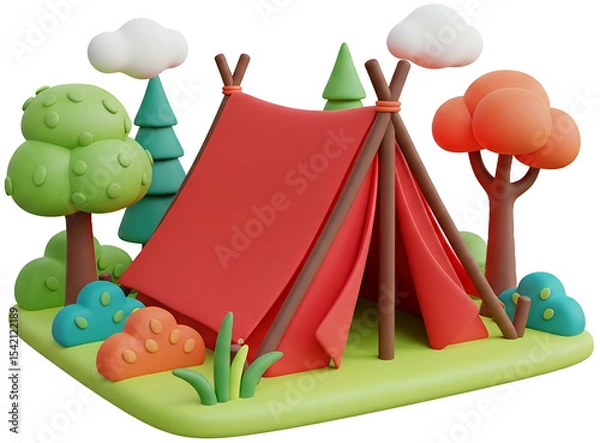 Obraz Colorful Camping Tent Model
