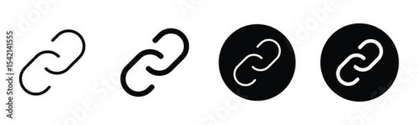 Fototapeta Chain, link icon , attach link icon set , vector illustration . 