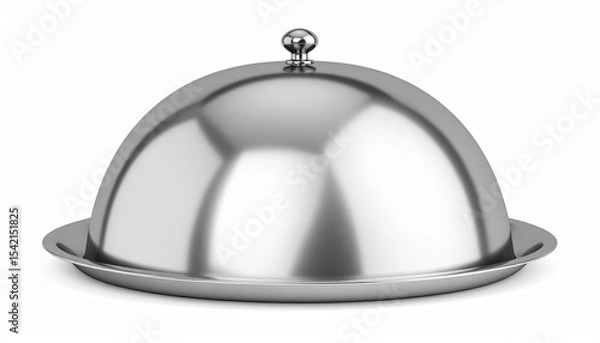 Obraz silver bell on white background