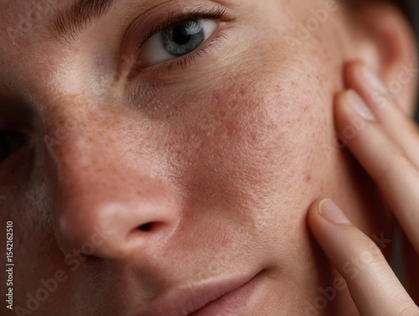 Obraz Imperfections on a woman's face.