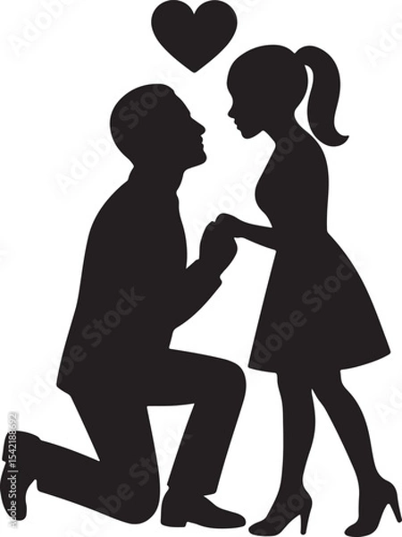 Obraz silhouette of a couple