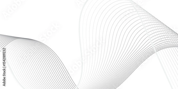 Fototapeta 
Abstract Flowing Wave Lines on Transparent Background – Ideal for use in web interfaces, AI projects, science presentations, and software-related visuals. Clean and minimal design isolated on white f