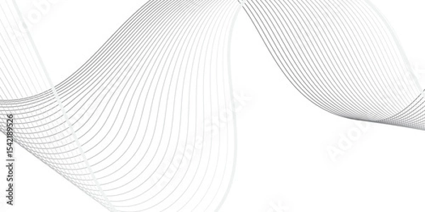 Fototapeta 
Abstract Flowing Wave Lines on Transparent Background – Ideal for use in web interfaces, AI projects, science presentations, and software-related visuals. Clean and minimal design isolated on white f