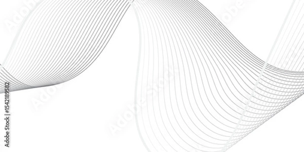 Fototapeta 
Abstract Flowing Wave Lines on Transparent Background – Ideal for use in web interfaces, AI projects, science presentations, and software-related visuals. Clean and minimal design isolated on white f