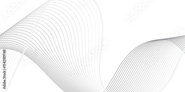 Fototapeta 
Vector Illustration of Abstract Wavy Lines on Transparent Background –Elegant and Minimal Vector Illustration Representing Digital Movement, Technology Innovation, and Modern Data Visualization Conce