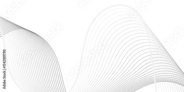 Fototapeta 
Vector Illustration of Abstract Wavy Lines on Transparent Background –Elegant and Minimal Vector Illustration Representing Digital Movement, Technology Innovation, and Modern Data Visualization Conce