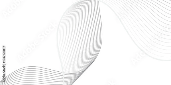 Fototapeta 
Vector Illustration of Abstract Wavy Lines on Transparent Background –Elegant and Minimal Vector Illustration Representing Digital Movement, Technology Innovation, and Modern Data Visualization Conce