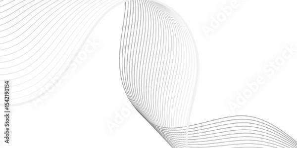 Fototapeta 
Vector Illustration of Abstract Wavy Lines on Transparent Background –Elegant and Minimal Vector Illustration Representing Digital Movement, Technology Innovation, and Modern Data Visualization Conce