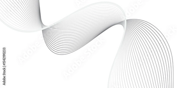 Fototapeta 
Dynamic Curved Line Design on Transparent Background –Ideal for High-Tech Communication Designs, Big Data Reports, Research Presentations, and Business Technology Collateral
