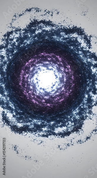 Fototapeta Abstract Galaxy Nebula: Cosmic Swirl of Blue, Purple, and White