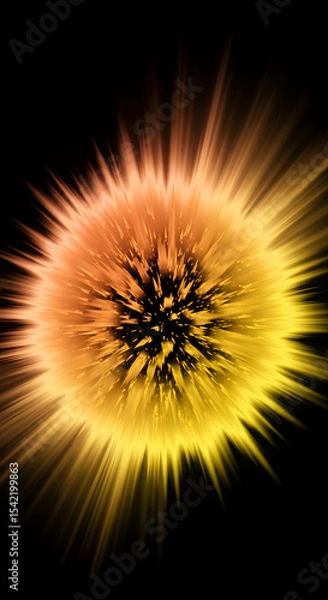 Fototapeta Abstract Golden Explosion: Dynamic Energy Burst Background