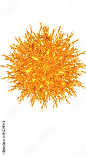 Fototapeta Abstract Golden Explosion, Radiating Energy, 3D Render