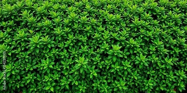 Fototapeta Lush green shrubbery backdrop, vibrant foliage,  image,  nature