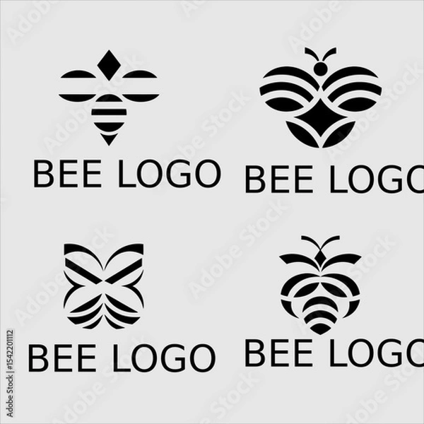 Obraz bee logo, honey bee logo, abstract bee logo