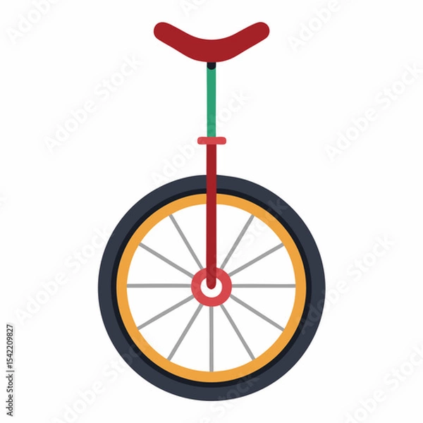 Fototapeta red bicycle isolated on white