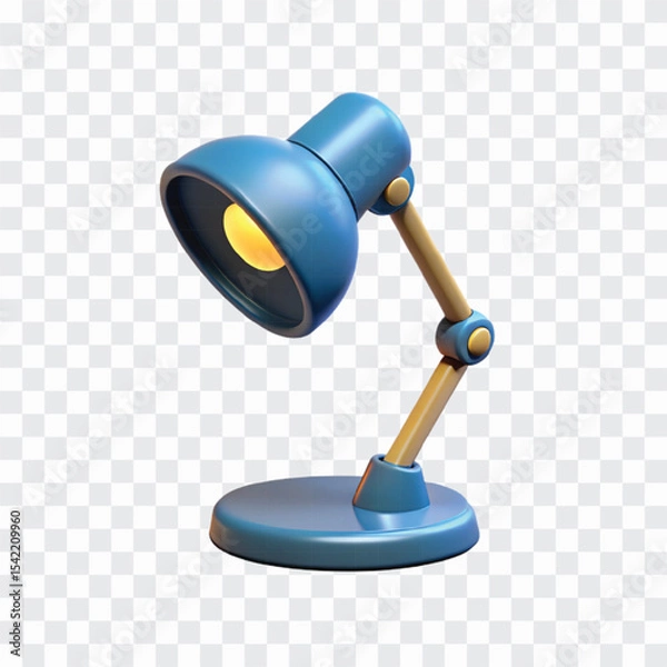 Fototapeta 3D Adjustable Desk Lamp Icon PNG | Office Lighting, Modern Workspace, Study Lamp Illustration