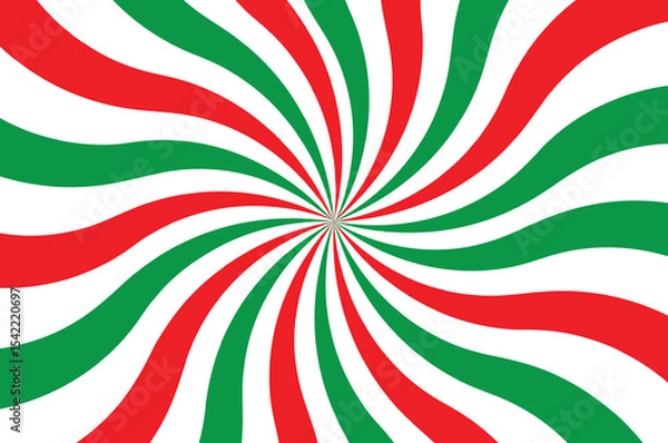 Fototapeta "Red Green Spiral Swirl Background. Optical Twist Pattern Abstract Retro Illusion Design."