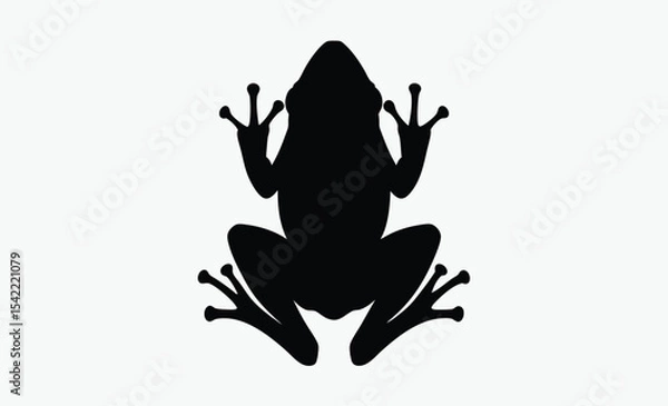 Obraz Frog silhouette , amphibian icon collection, wildlife vector illustration