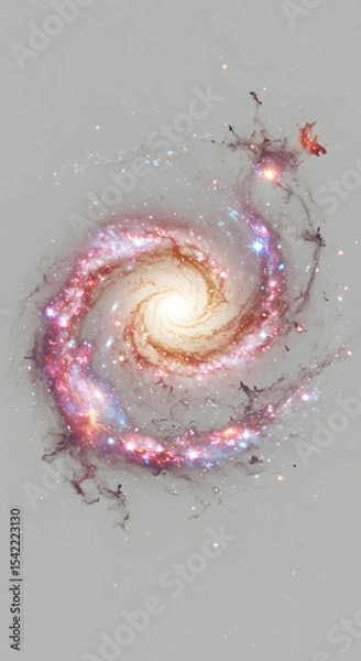 Fototapeta Spiral Galaxy in Space: Cosmic Nebula Background