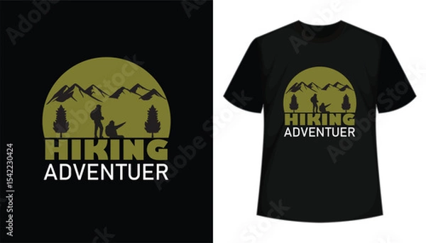 Obraz Hiking T shirt design templet file