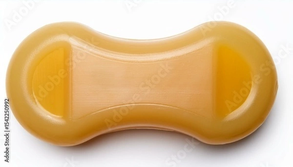 Fototapeta Amber-colored, double-indented bar of soap