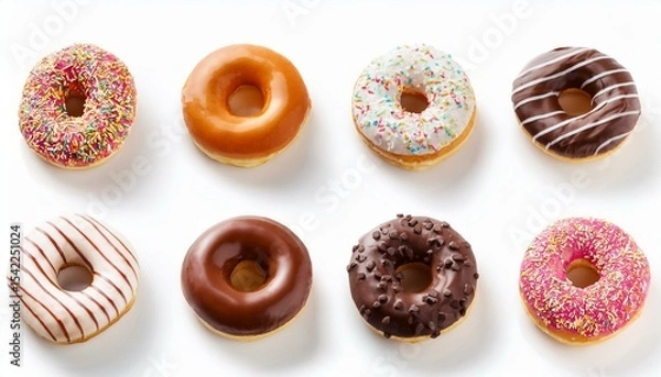 Fototapeta Assorted glazed donuts