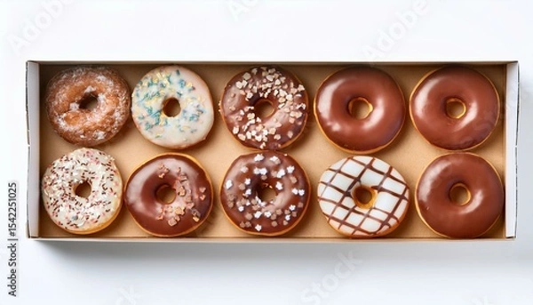 Fototapeta Assorted donuts in box