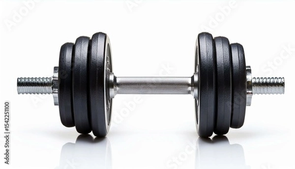 Fototapeta Black and chrome dumbbell