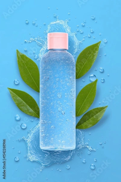 Fototapeta bottle of water with lime