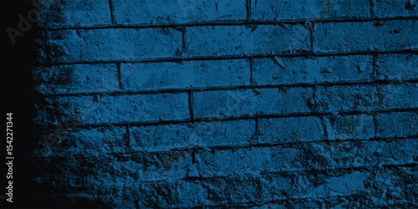 Obraz Close-up view of an antique wall, revealing the unique characteristics of its construction and original blue color.
