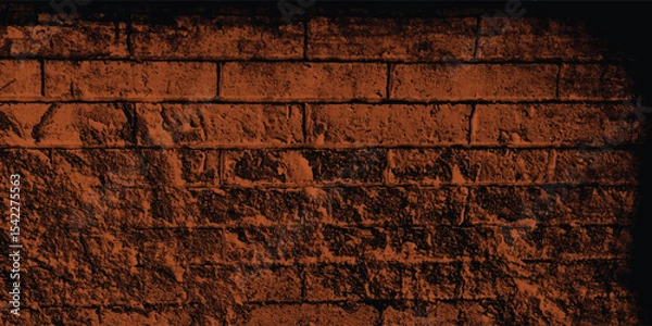 Obraz Rough plaster or stucco wall with an irregular reddish-tinted surface, adding an authentic, handcrafted aesthetic and a dark gradient.
