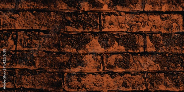 Obraz Rough plaster or stucco wall with an irregular reddish-tinted surface, adding an authentic, handcrafted aesthetic and a dark gradient.
