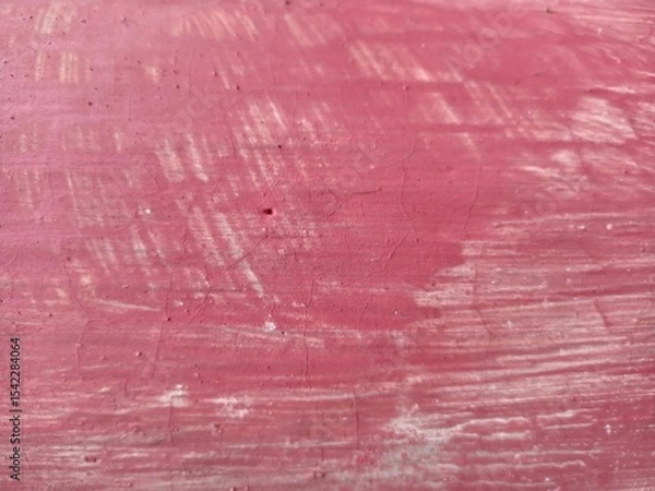 Fototapeta Distressed Pink Painted Concrete Surface with Cracks