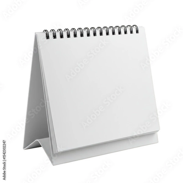 Fototapeta Blank desk calendar isolated on transparent background for mockup and presentation