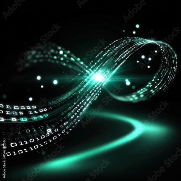 Fototapeta Abstract digital infinity symbol