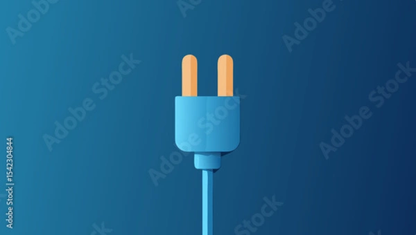 Obraz Minimalist Power Plug Icon