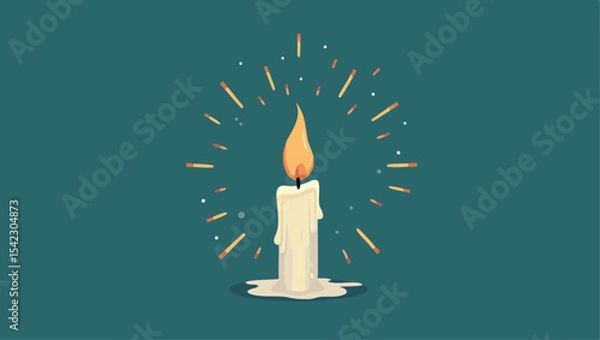 Obraz Mindfulness and Peace Concept with Glowing Candle
