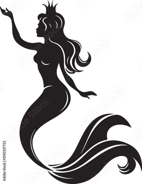 Obraz A beautiful queen mermaid vector printable design