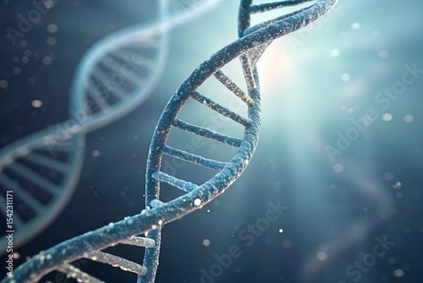 Fototapeta Abstract DNA helix structure for biotechnology and genetics concepts