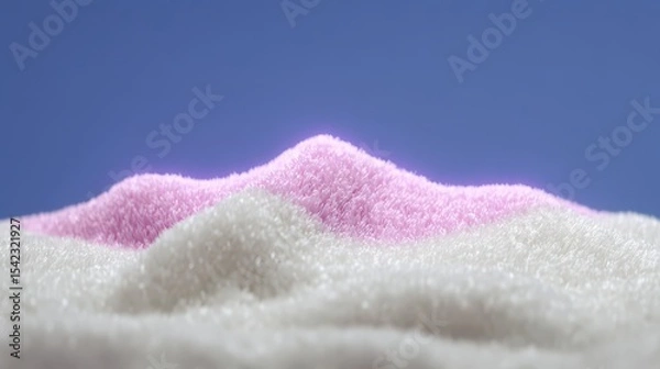 Obraz Soft Textures of Pink and White Fabric on Blue Background