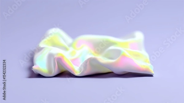 Obraz Soft Fabric with Iridescent Sheen on Light Background for Art Projects