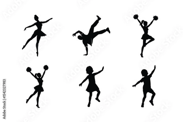 Fototapeta Dancing silhouette bundle design