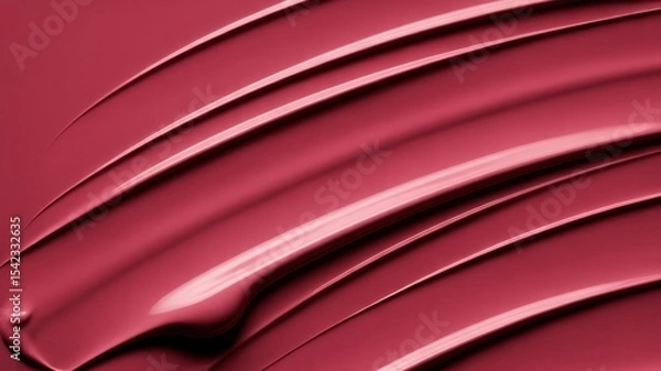 Fototapeta Smooth red abstract texture with curved lines