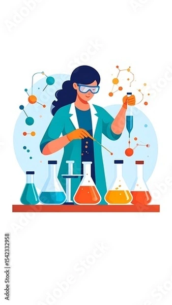 Obraz Scientist experimenting in lab.