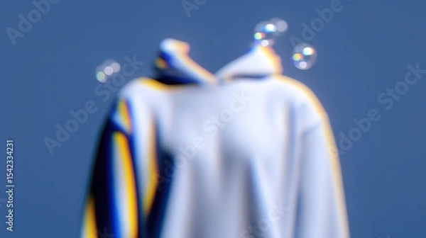 Obraz Abstract Hoodie Design with Bubbles in a Soft Color Palette