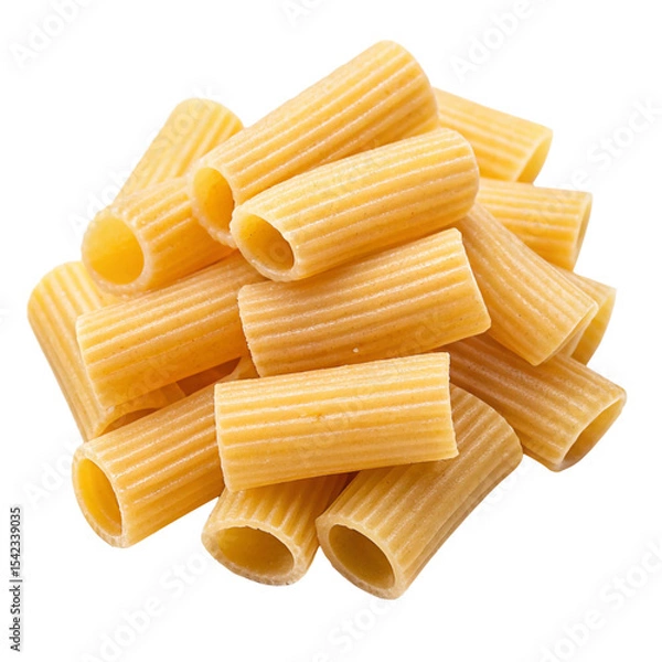 Fototapeta Rigatoni pasta isolated on transparent background