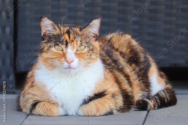 Fototapeta bunt gefärbte Glückskatze