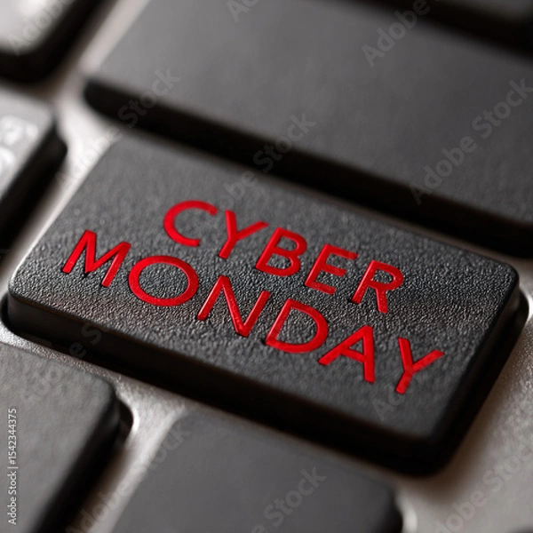 Fototapeta close up composite of Cyber Monday  on keyboard
