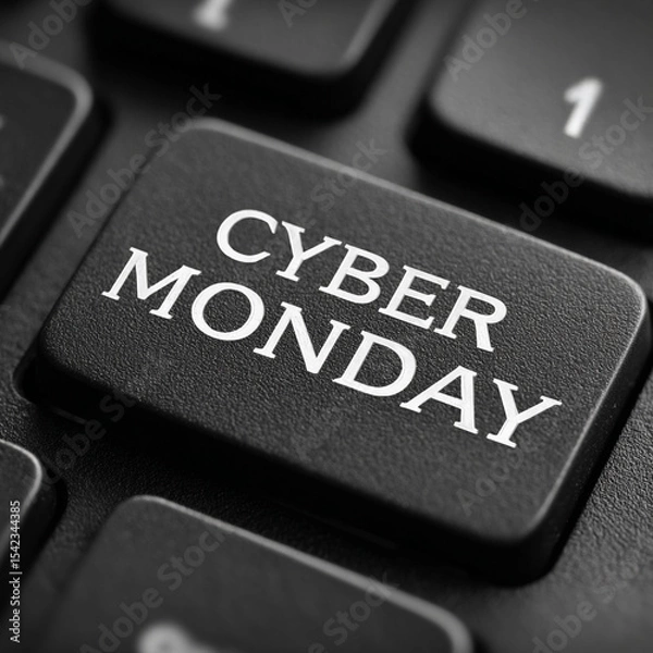 Fototapeta close up composite of Cyber Monday  on keyboard