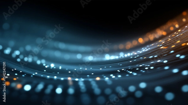 Fototapeta Abstract Technology Background with Digital Art and Soft Light